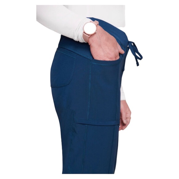 Rib Knit Drawstring Waist Scrub Pant - Picture 1 of 5